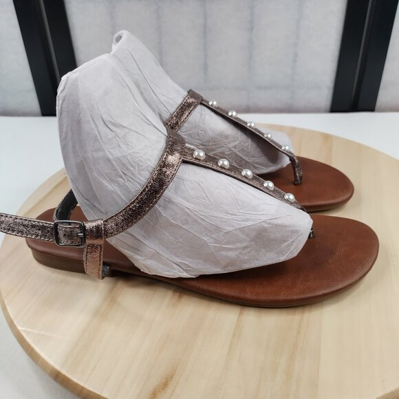 Maurices Strappy Bronze Sandals and Black Flip Flops (Lot of 2 pair) Women US 9 - Picture 12 of 13